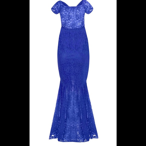 NWOT Mermaid Maternity  Off Shoulder Short Sleeve V Neck Photo Pregnancy Dress - Picture 4 of 6